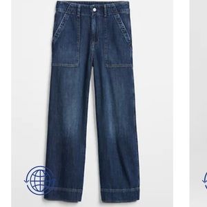 Gap High Rise Wide-leg stretch jeans